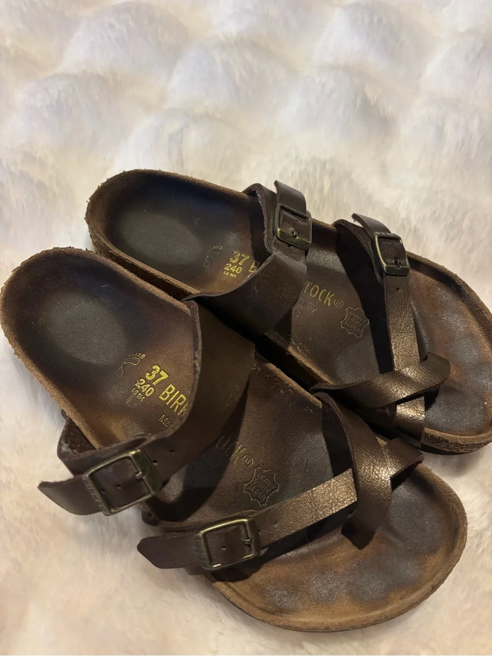 Birkenstock Mayari Dark Bronze Sz 38